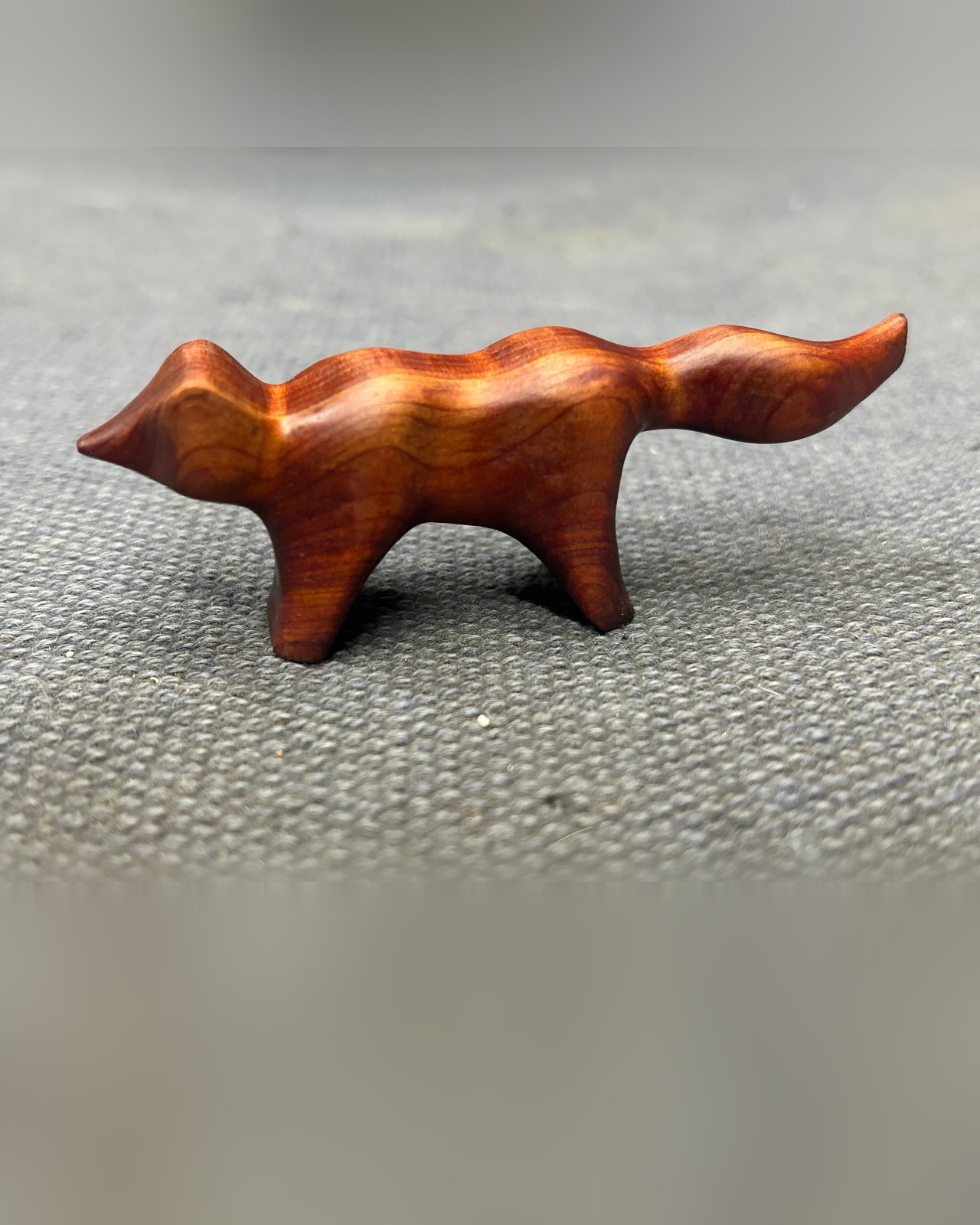 Carved fidget fox