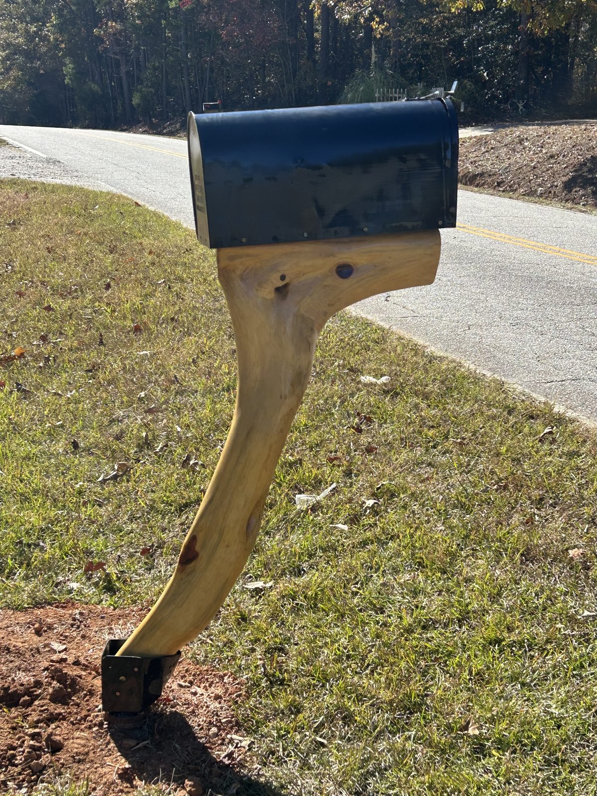 Cedar Mailbox Post