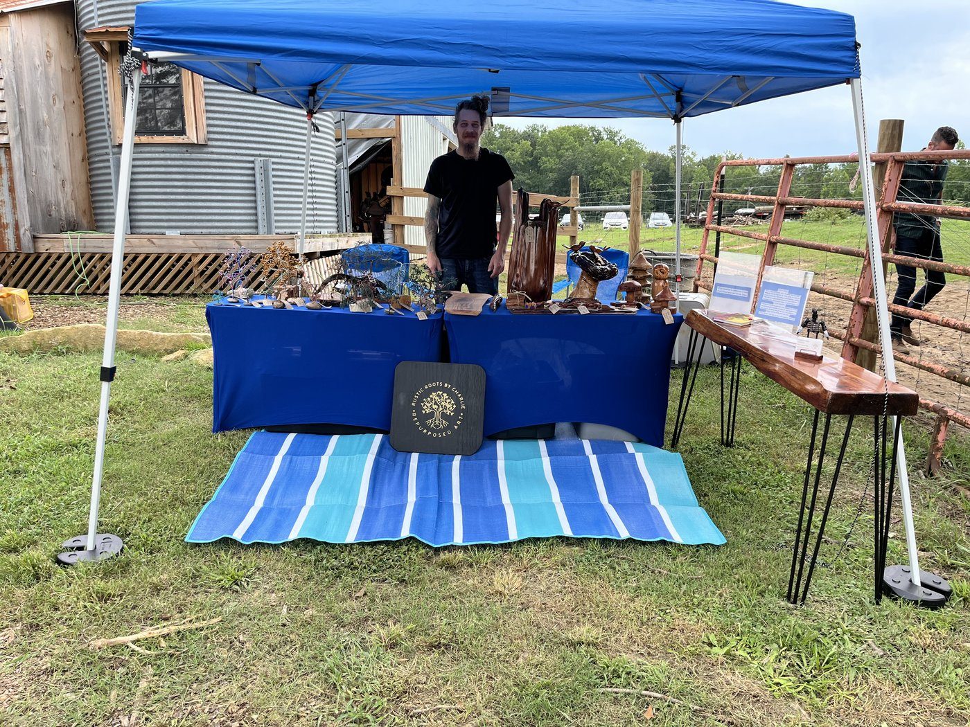 Set up at the farm market