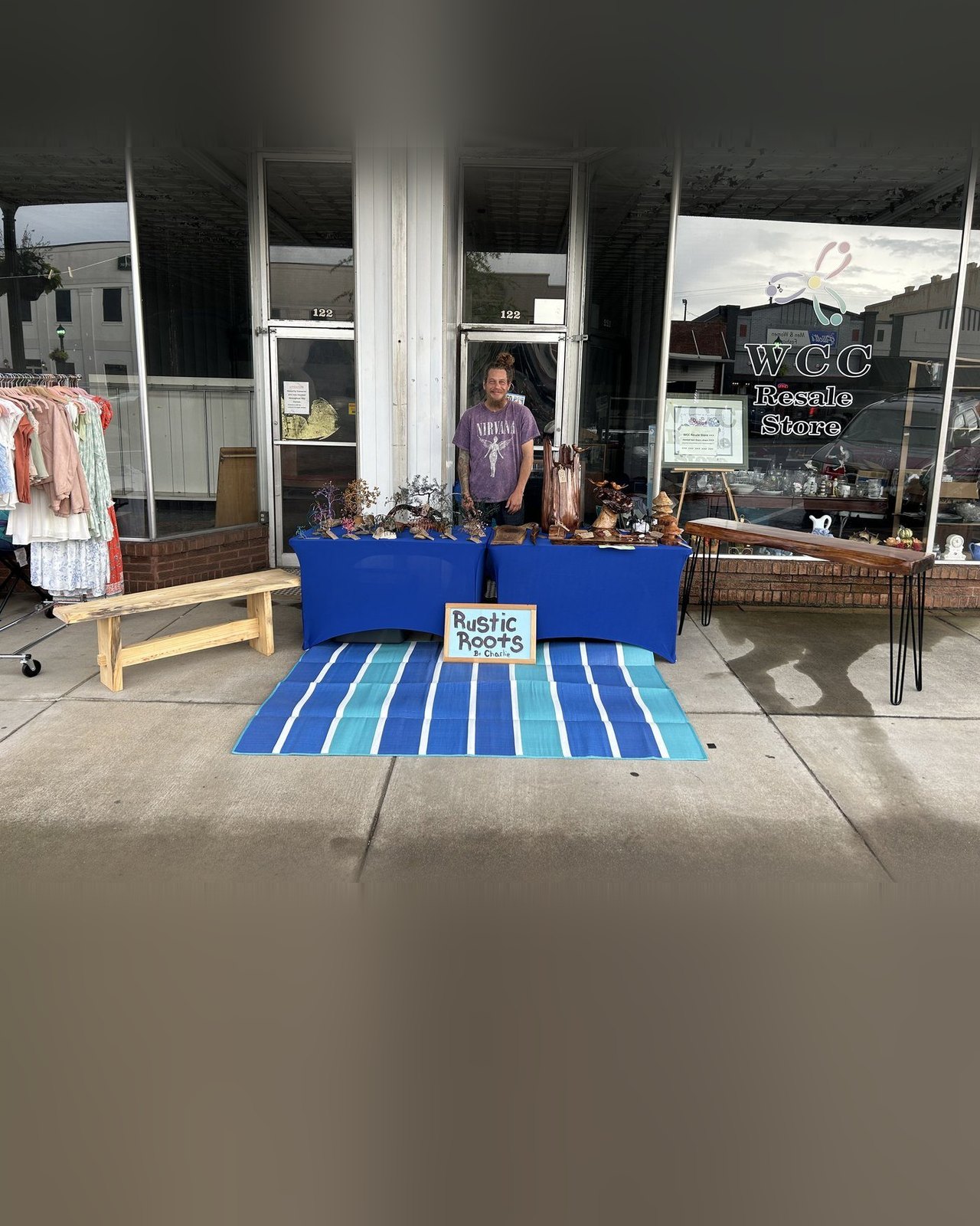 Charlie at his market booth