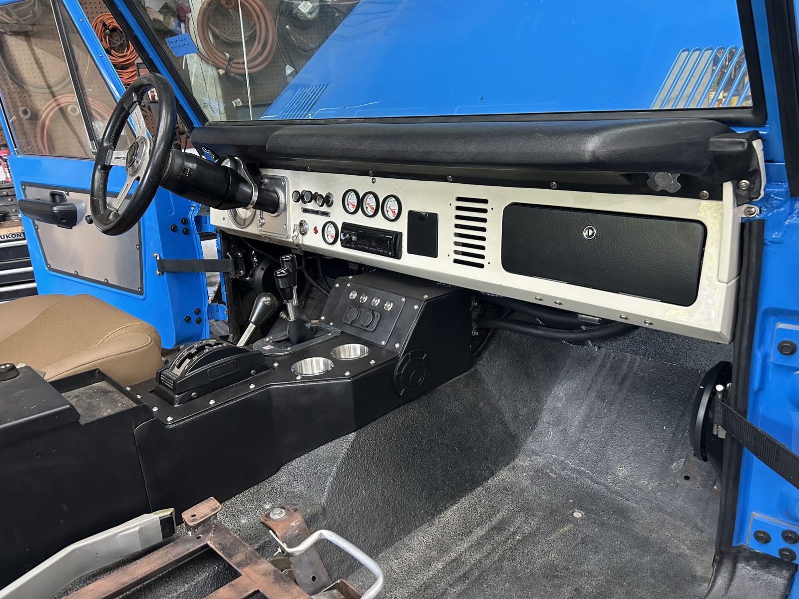 The console, fabricated
